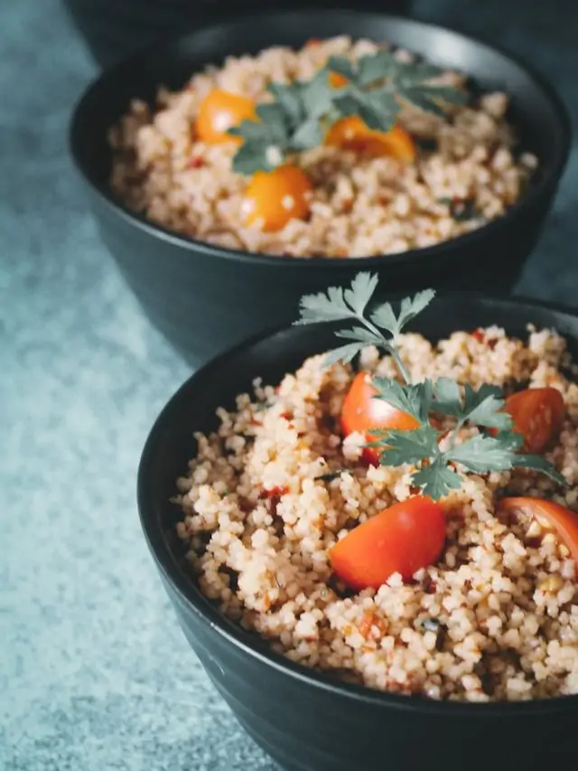 Three Bowls of Rice With Tomatoes